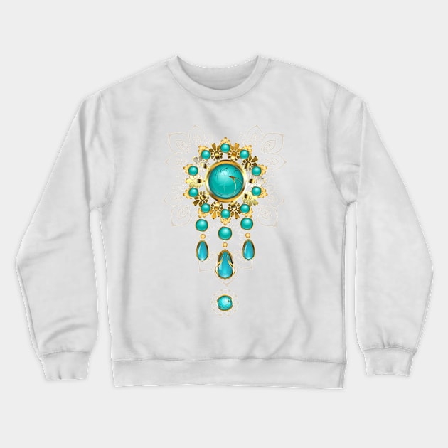 Jewelry with Turquoise Beads Crewneck Sweatshirt by Blackmoon9